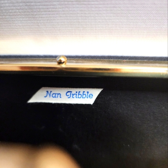 Vintage Nan Tribble Black Cloth Kiss Lock Bag - Picture 15 of 16